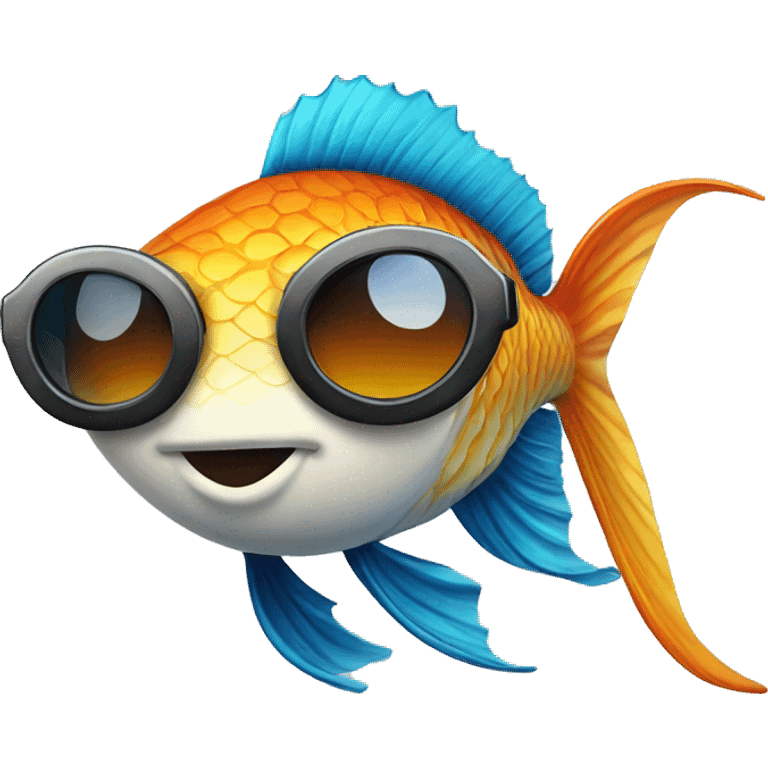 Cool fish with sunglasses  emoji