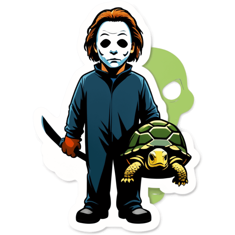 Michael Myers with a turtle  emoji