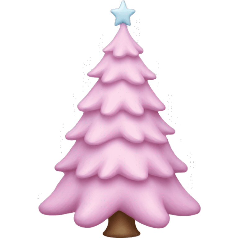 pastel pink christmas tree emoji