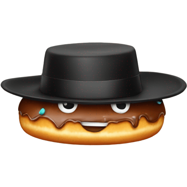 Doughnut with top hat  emoji