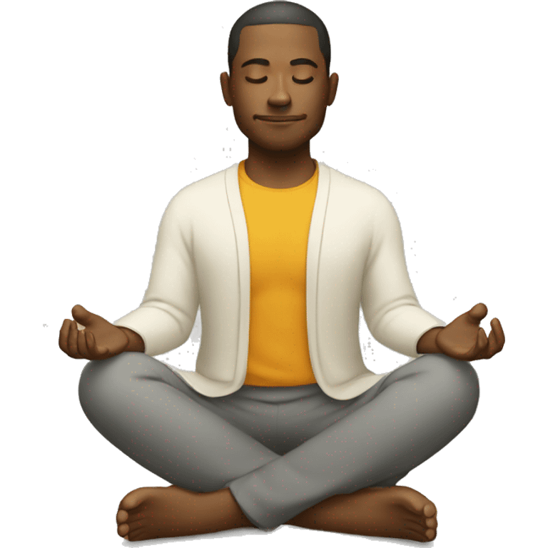 american man meditating emoji