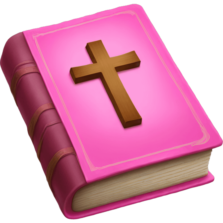 Pink bible emoji