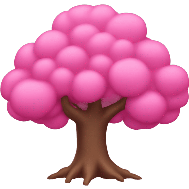 Pink tree emoji