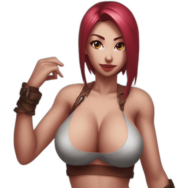 Katarina posing cover nipples sfw emoji