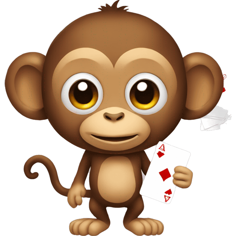 monkey with cards emoji