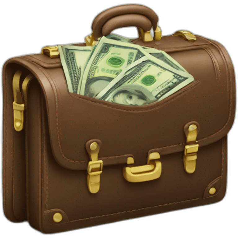 briefcase with money emoji