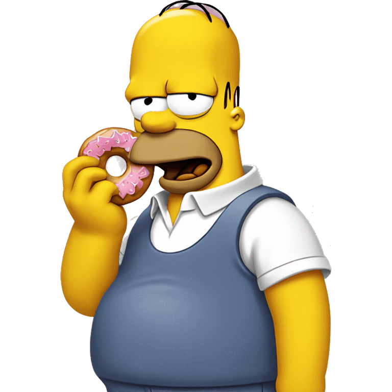 homer simpson eating donut emoji