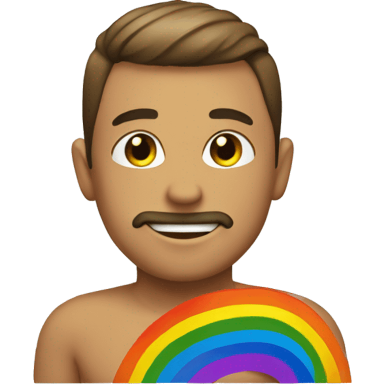 gay on rainbow  emoji