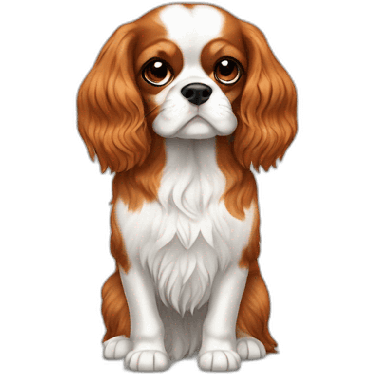 dog Cavalier King Charles Spaniel full height emoji