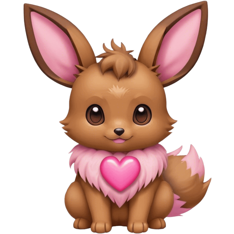 eevee with pink heart emoji