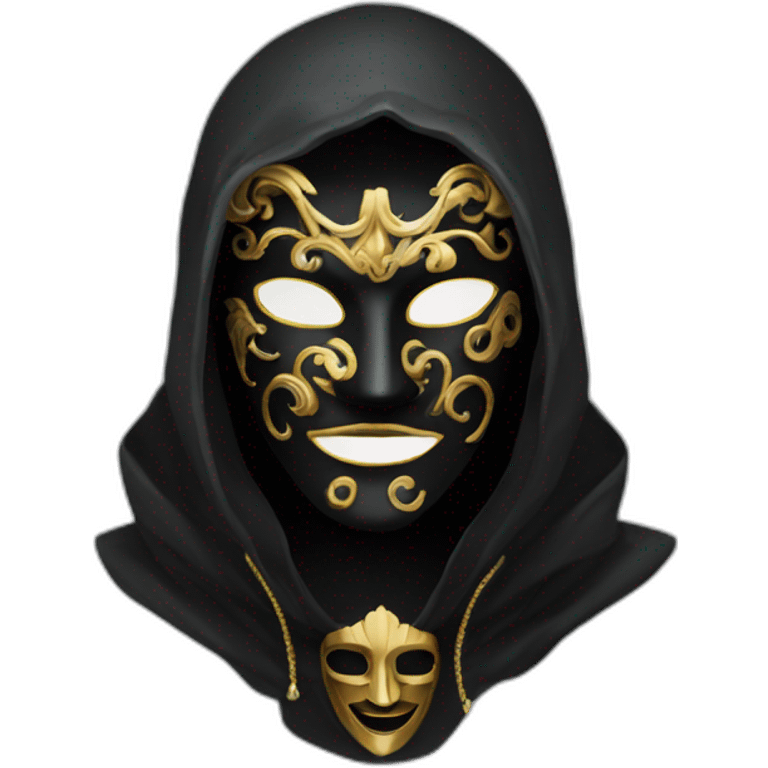 man dark hacker venetian mask emoji