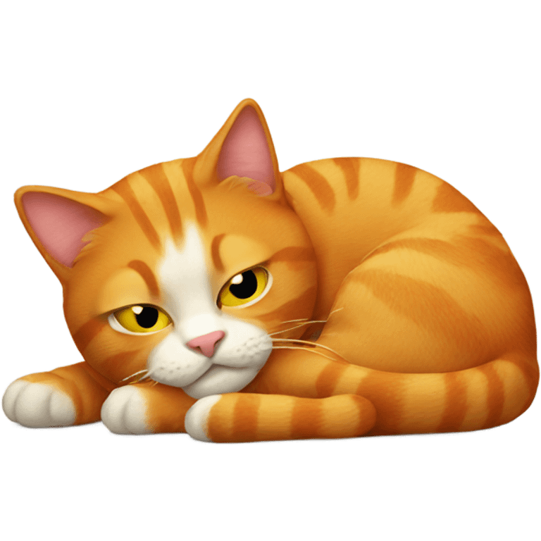 Drunk ginger cat emoji