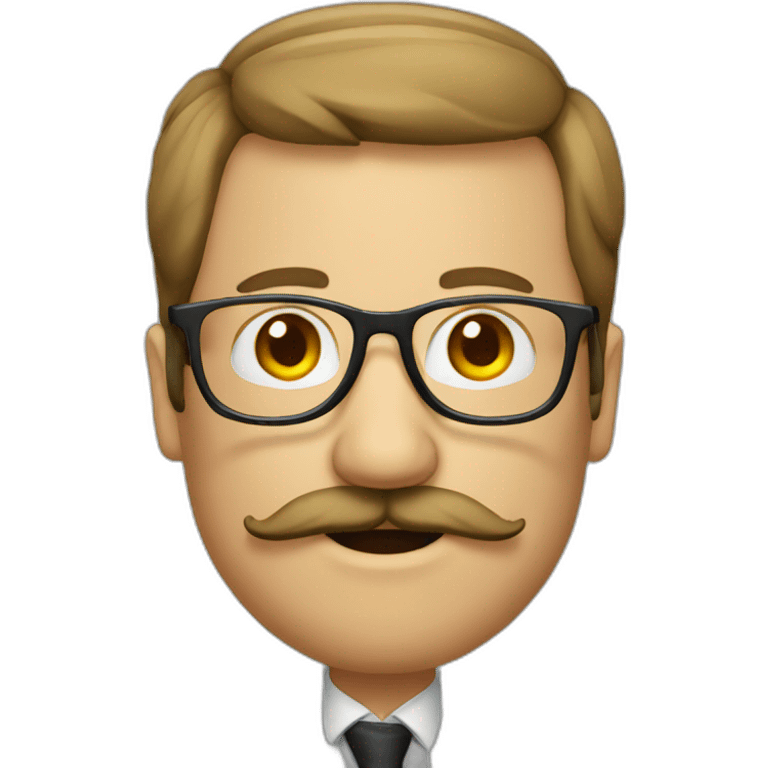 glasses and moustache man emoji