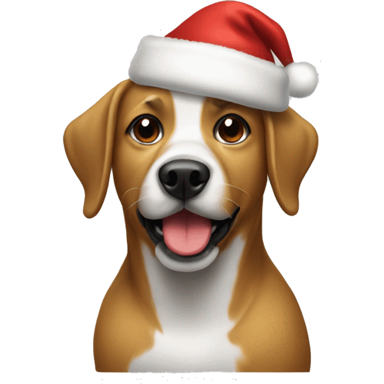 Dog with a Santa hat  emoji