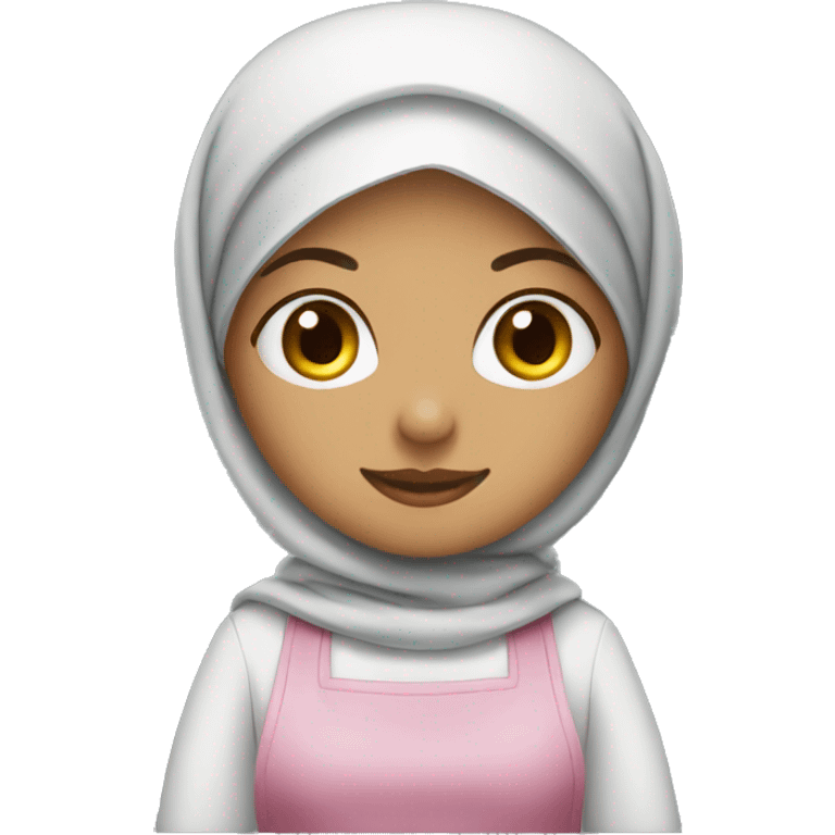 woman, hijab, apron emoji