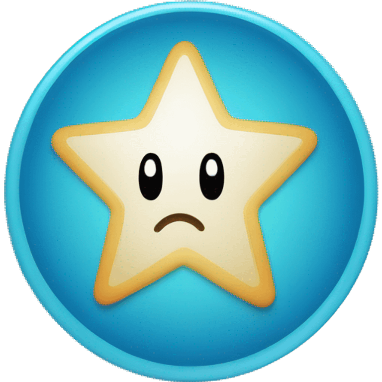 Verification checkmark blue circle star vector Icon emoji