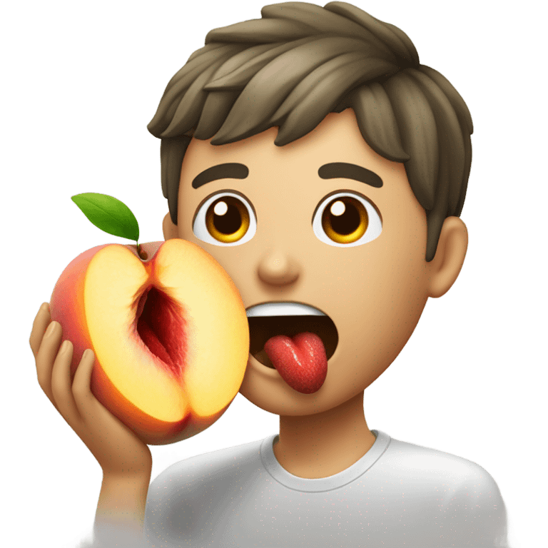 face eating peach emoji