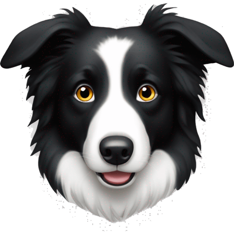 Border collie œil noir et un œil blanc emoji