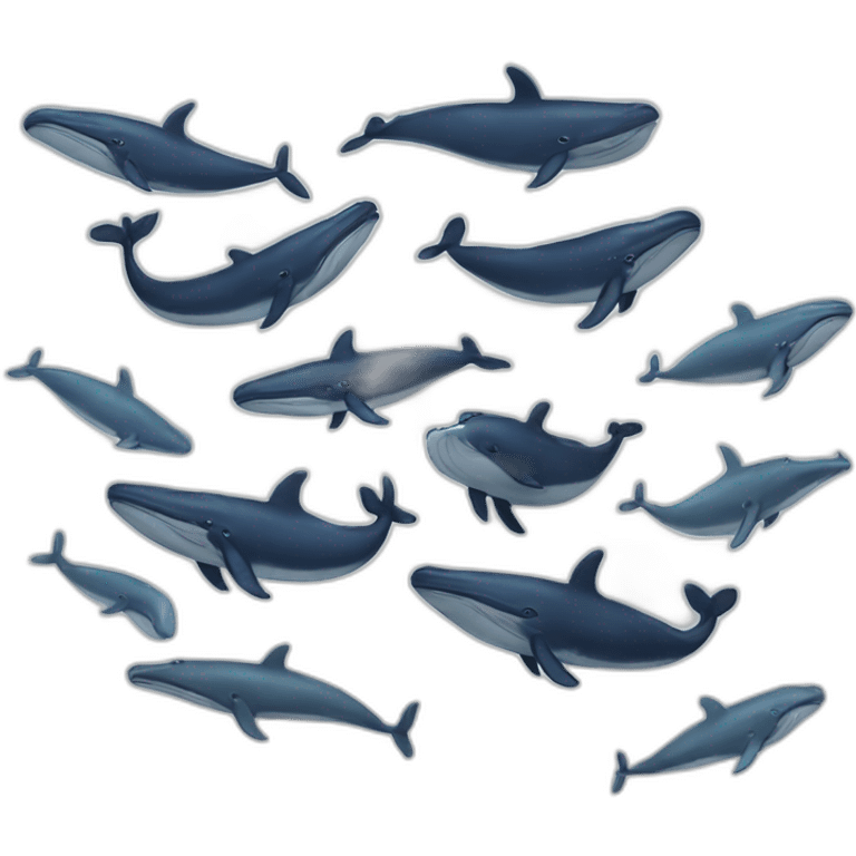 Whales-flying emoji