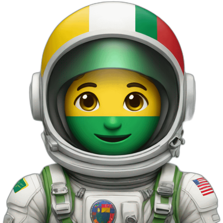 astronaut with republic of lithuania (europe) flag emoji