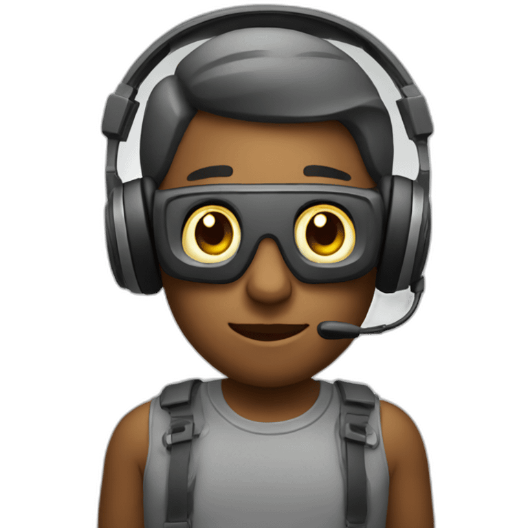 person with headphones and gaming controller emoji