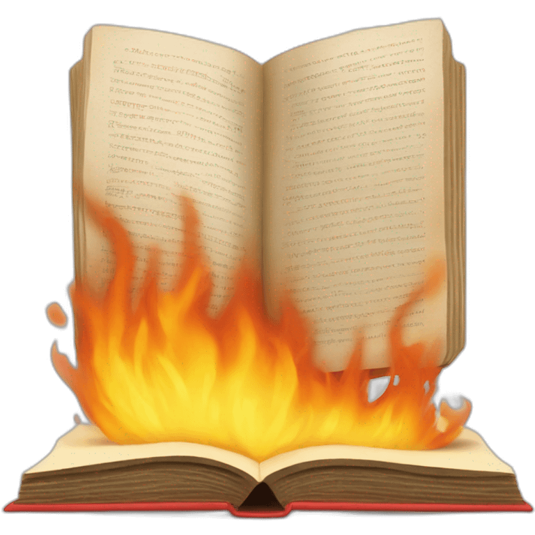 un livre ouvert en feu emoji