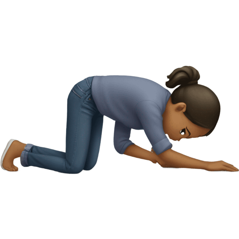 Girl picking something up off the floor  emoji