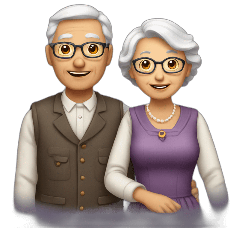 Pareja de ancianos emoji