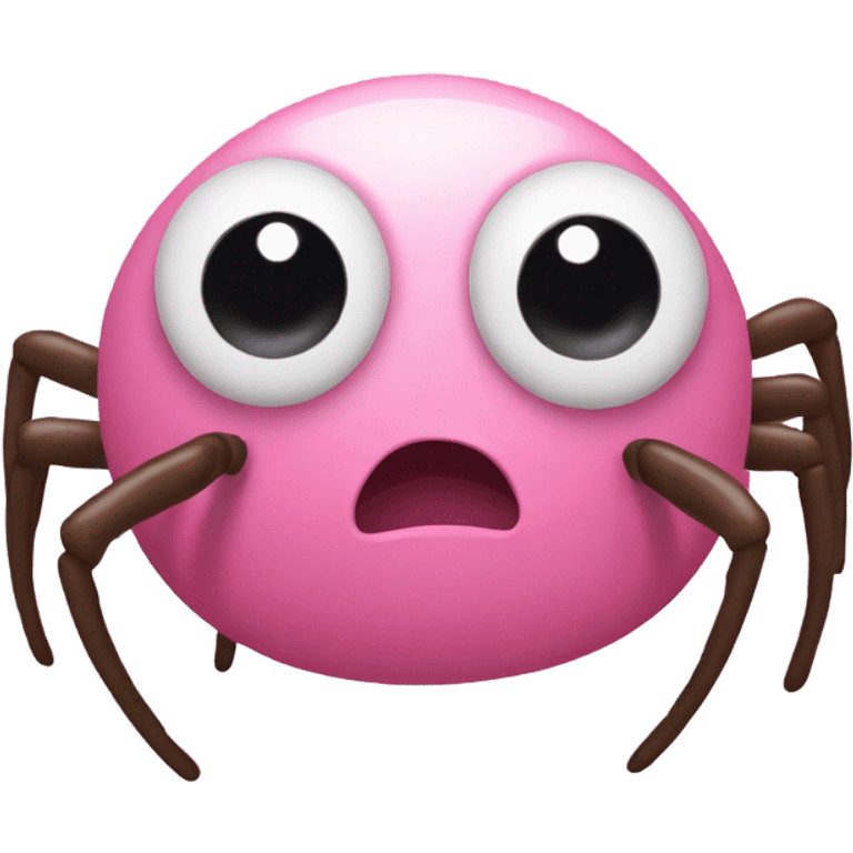 a pink spider poop emoji emoji