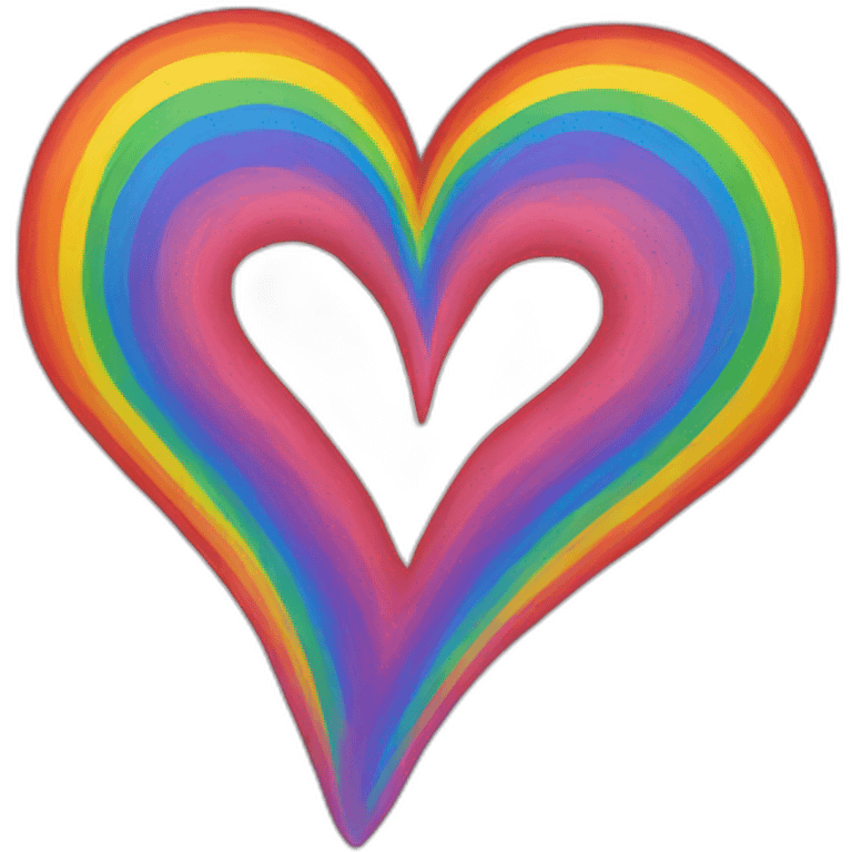 A rainbow heart emoji