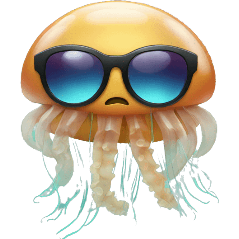 Jellyfish with sunglasses emoji