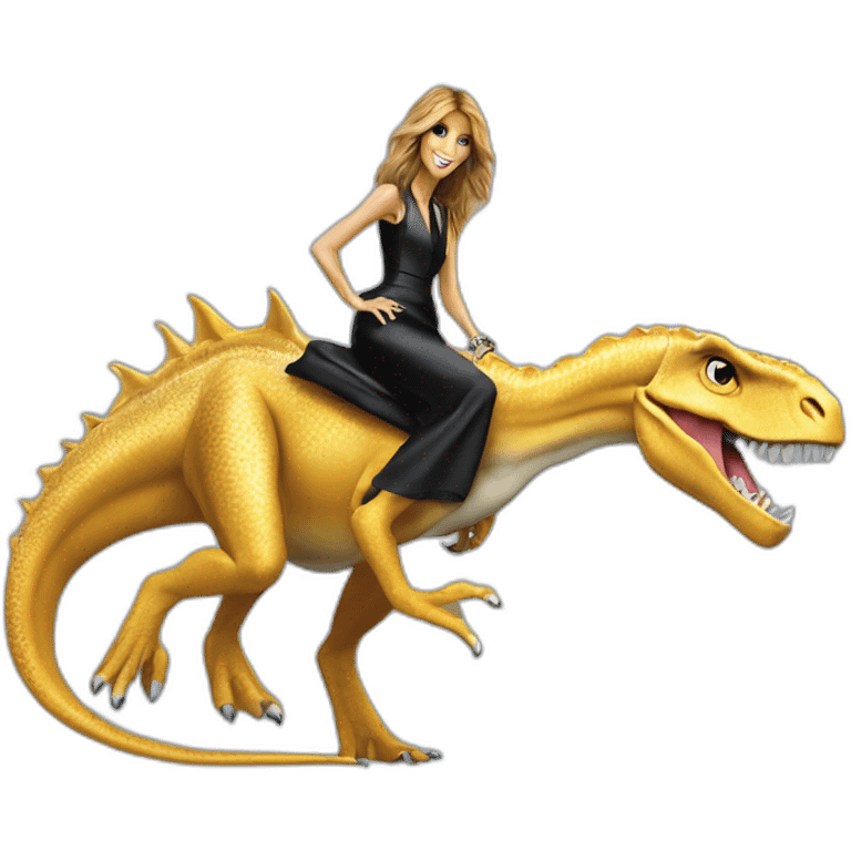 céline dion on a dinosorus  emoji