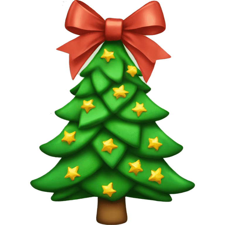 Christmas tree with a bow emoji