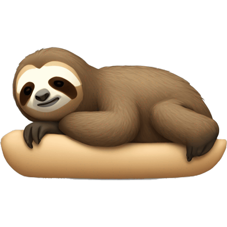 sloth laying down looking sleepy emoji