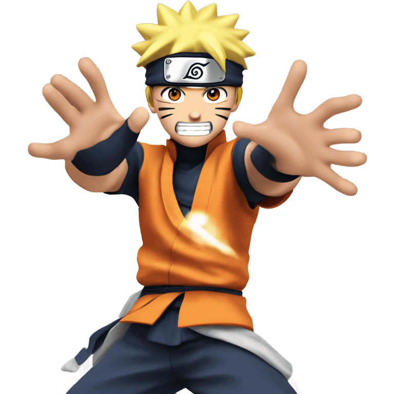 Naruto using his rasangan emoji