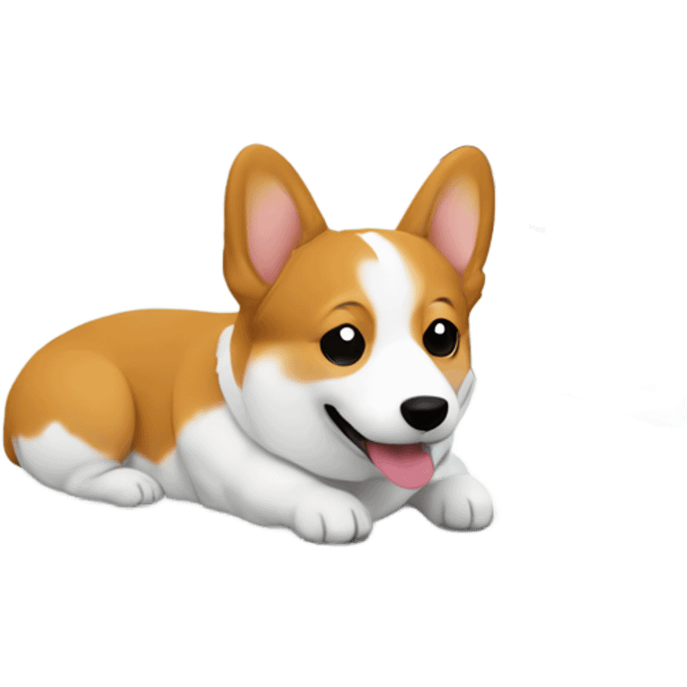 Corgi on a bed emoji