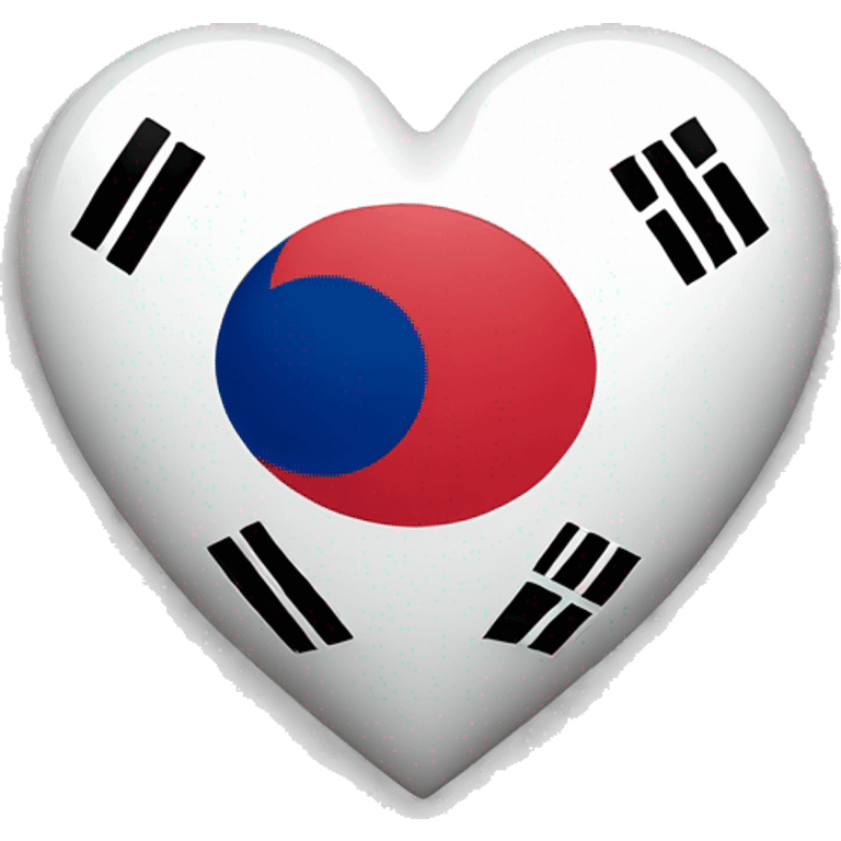 heart shape with korea flag emoji