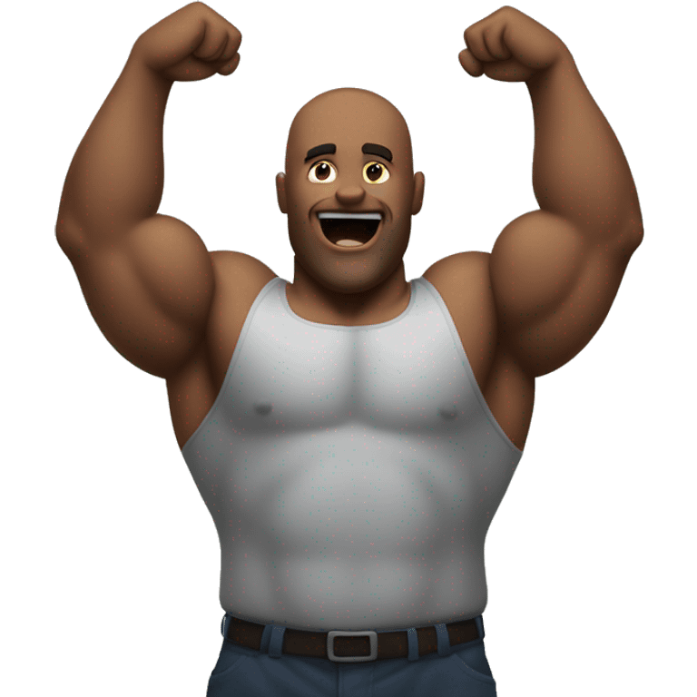 very strong man with each of his arms taking up a third of the frame emoji