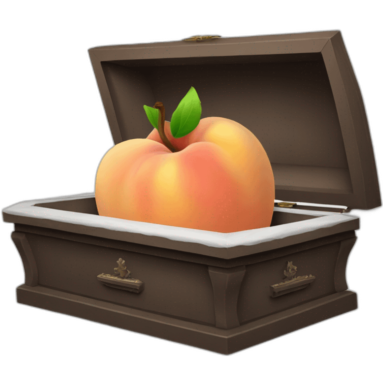 Peach in a coffin emoji