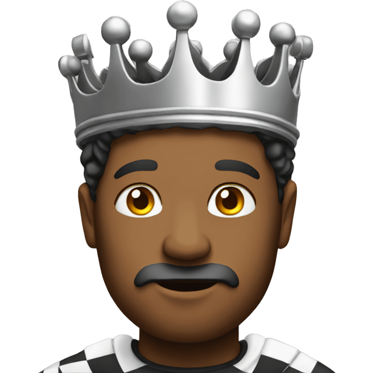 Bold guy with a chess crown  emoji