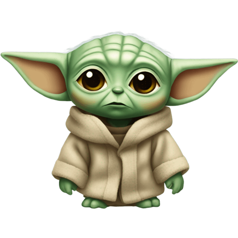 Suspicious baby yoda emoji