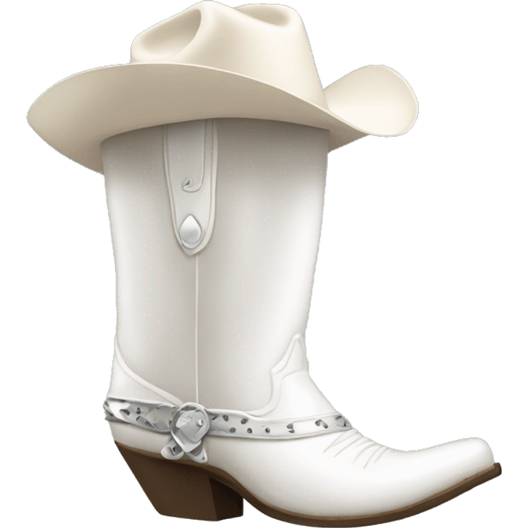 white cowboy boot  emoji