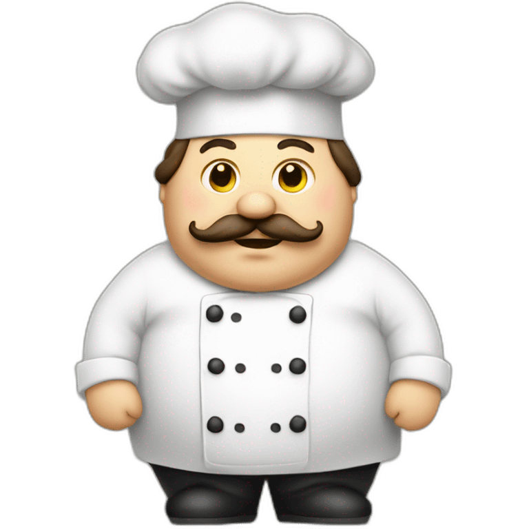 Fat, chef, moustache, Italian  emoji