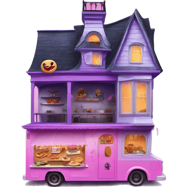 Barbie’s haunted dream house and food truck  emoji