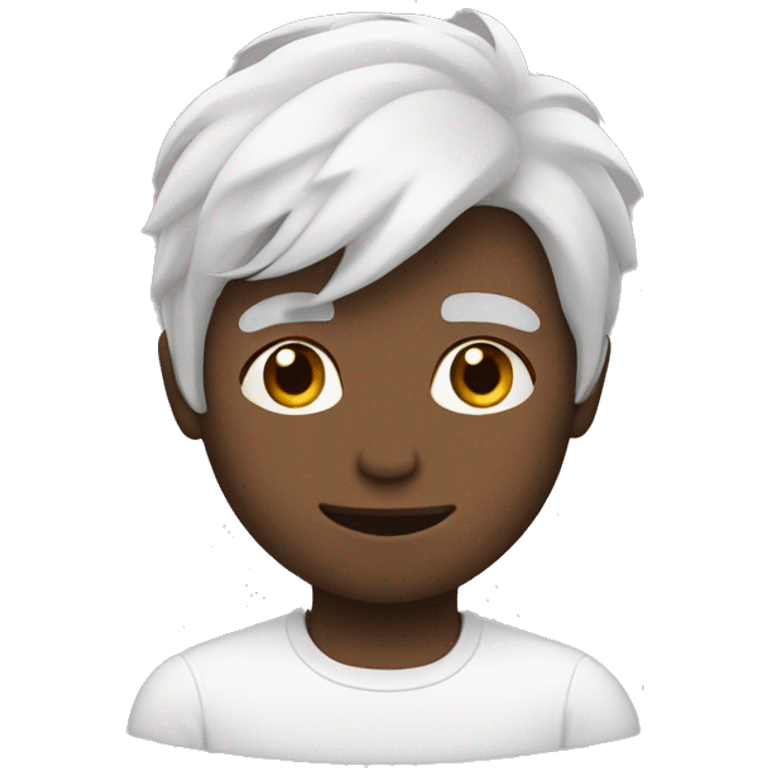 Boy with white hair emoji