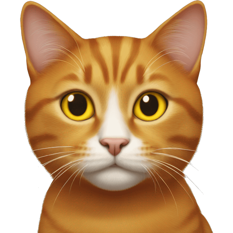 ginger cat with yellow eyes  emoji