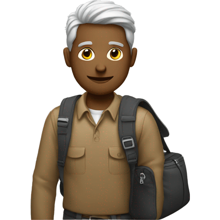 man with bag on shoulder emoji