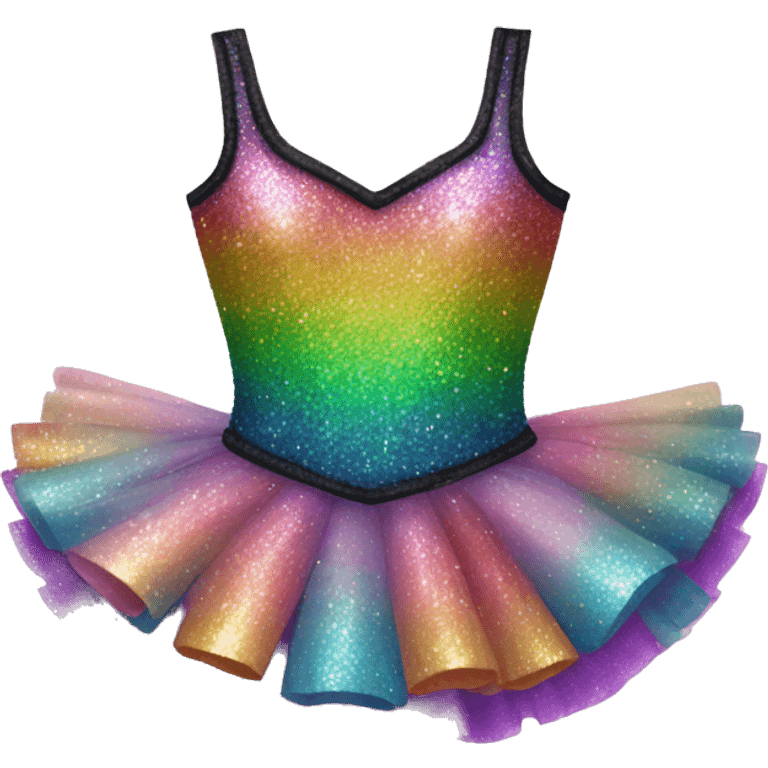 Colorful glitter tutu emoji