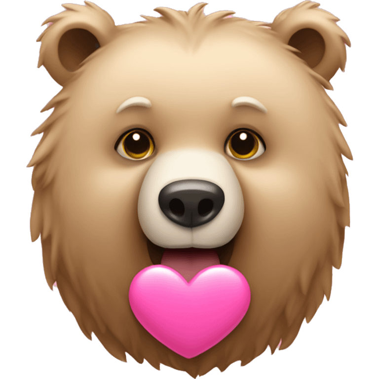 bear with a pink heart emoji