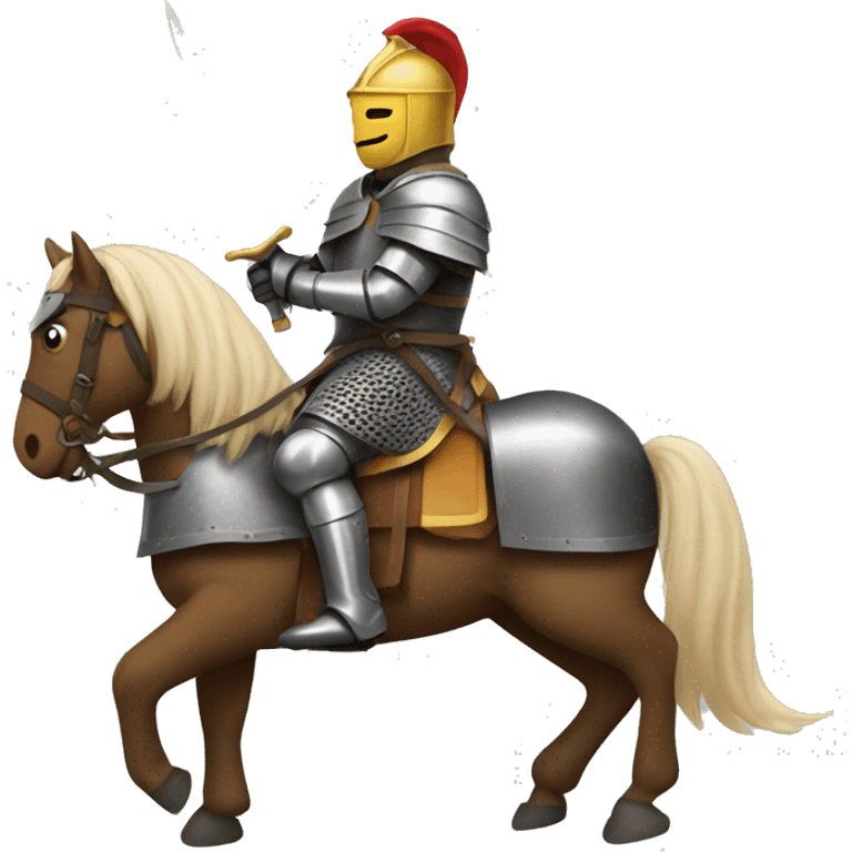 A knight on horseback  emoji